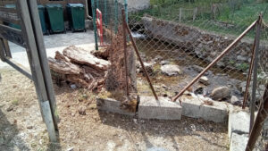 Extraction de la souche d&rsquo;arbre au pont de La Rivière